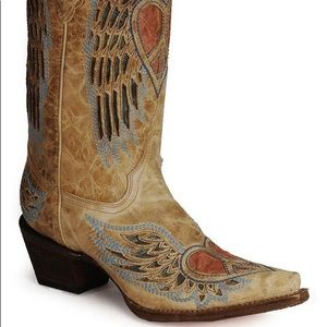 Corral Angel Wing Peace Cowboy Boots